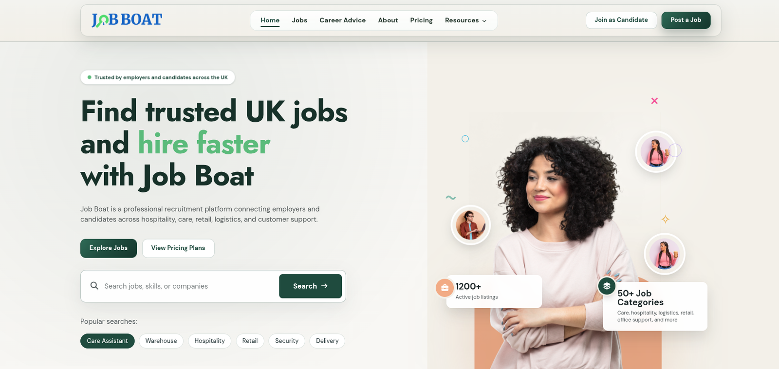 Job Boat Web project screenshot