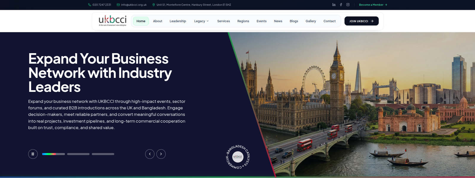 UK Bangladesh Chamber of Commerce & Industry project screenshot